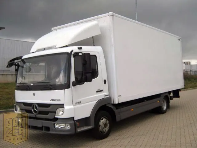 Mercedes-Benz Atego 816L, фургон 36м3, гидролифт MBB 1000кг, г/п 5т, пневмо - фото