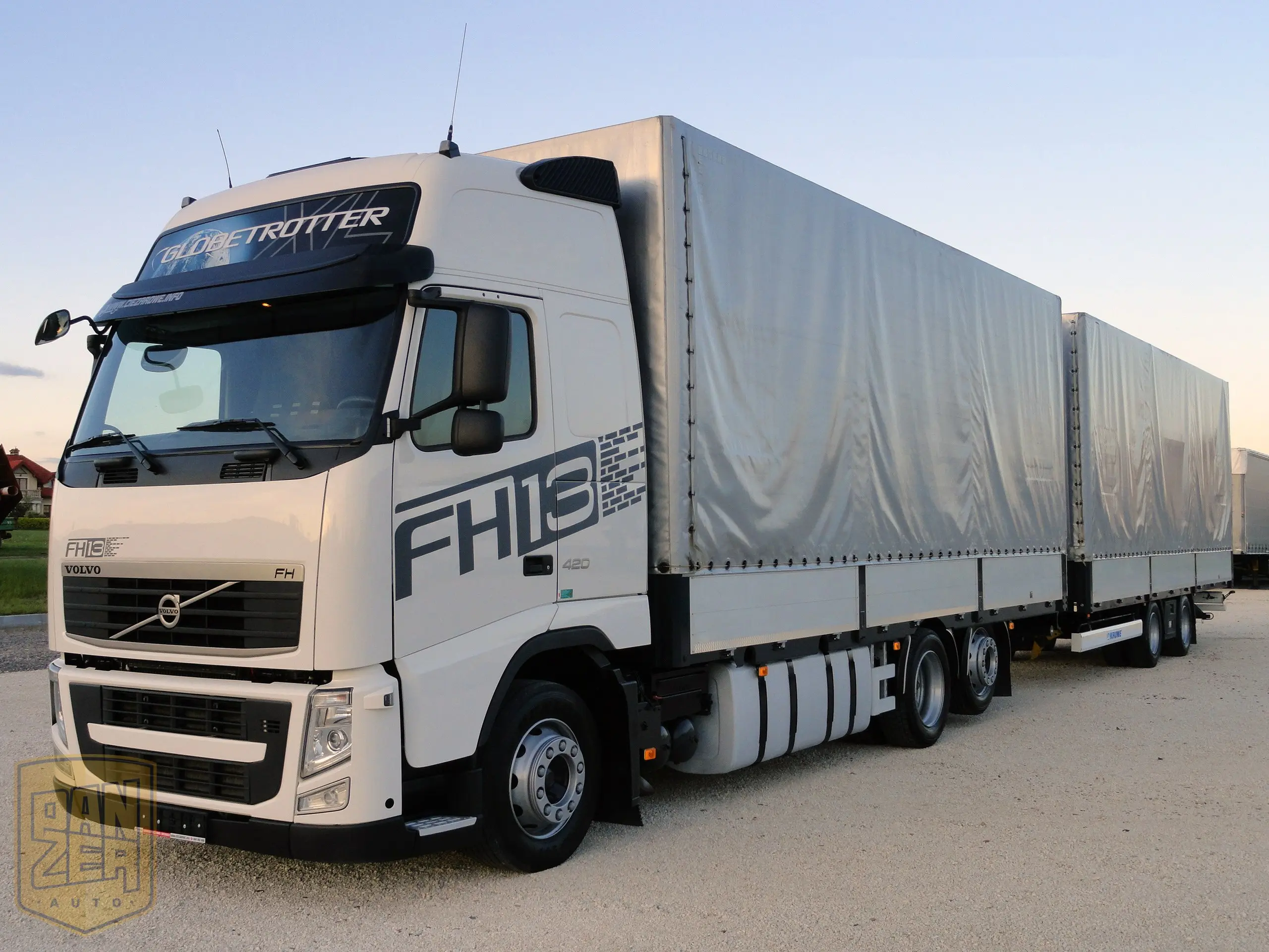Volvo FH 13.420 XXL + Krone, автопоезд 120м3, борт-тент, 2012г - фото