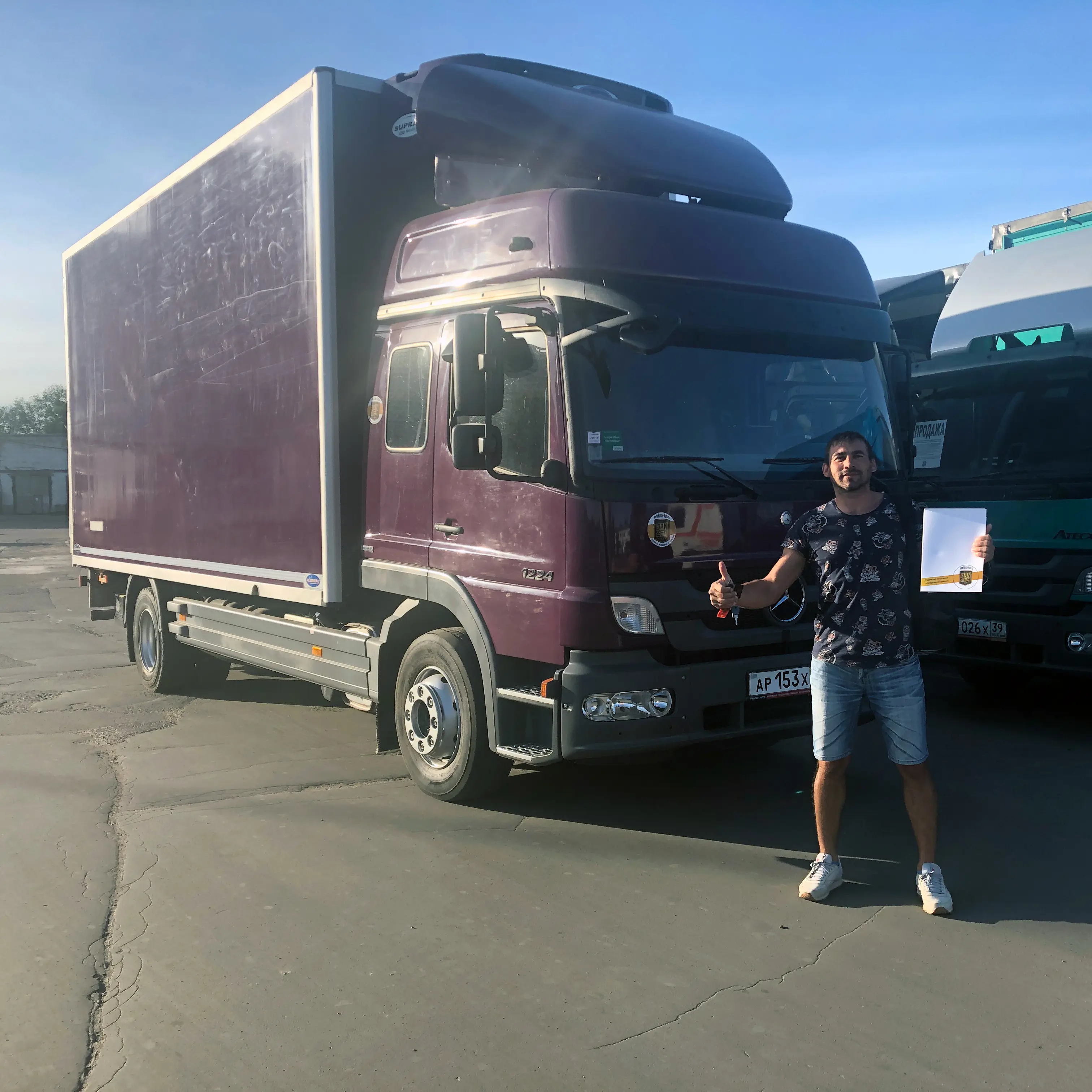 Фотография покупателя Mercedes Atego 1224 рефрижератор, г. Краснодар - регион отгрузки