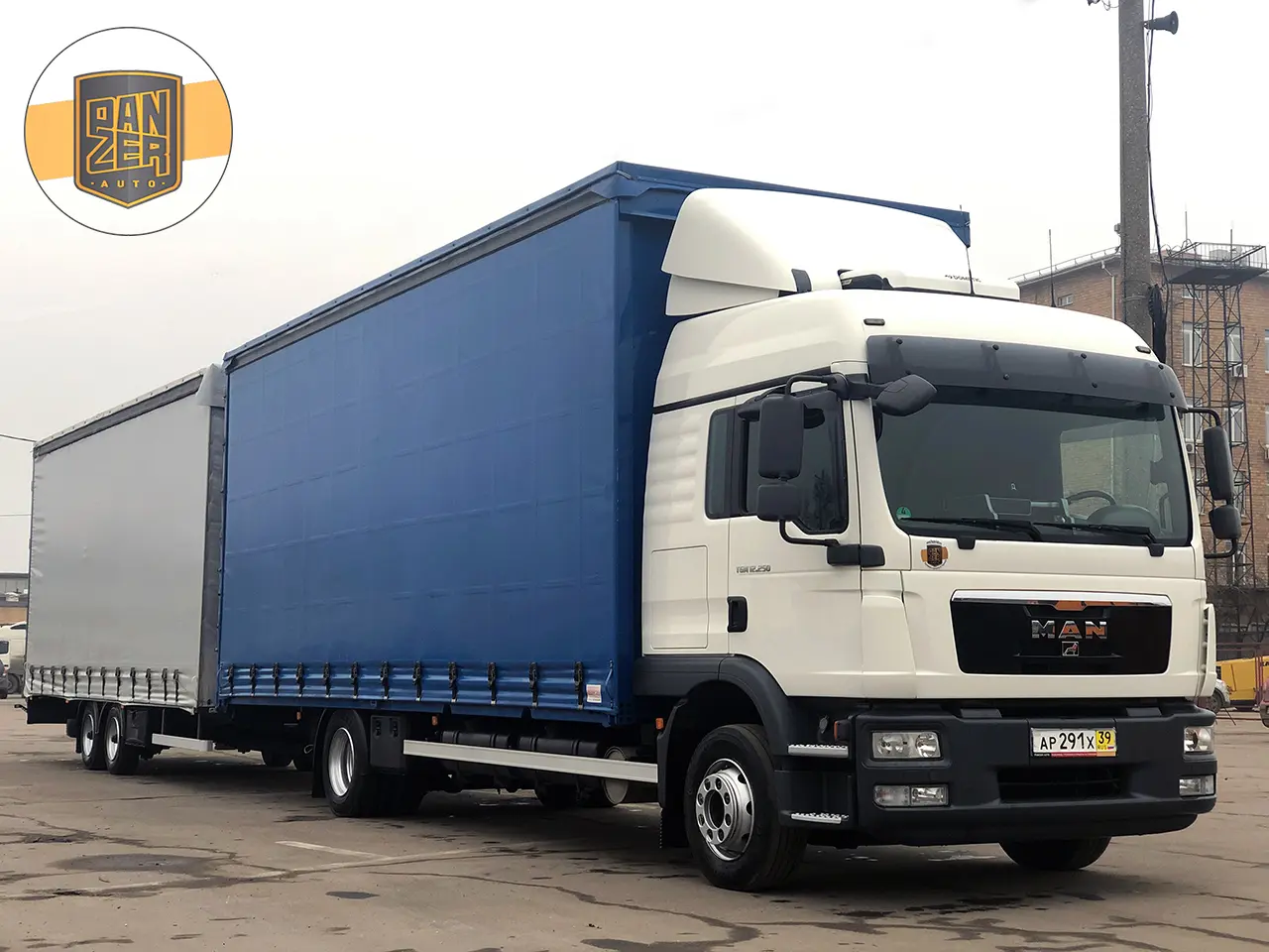 Автопоезд шторный MAN TGM 12.250 + прицеп, 03/2013 год, г/п 13 тонн - фото