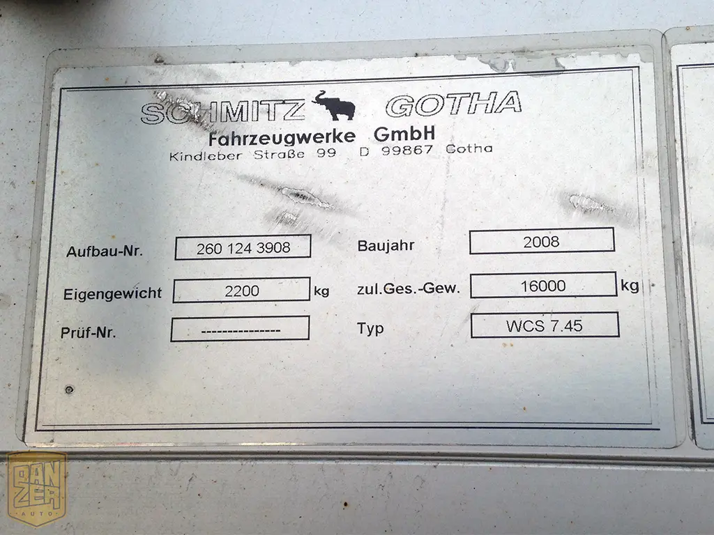 Прицеп шторный Schmitz Cargobull, 2010 год, 52 куба, ворота - фото 7