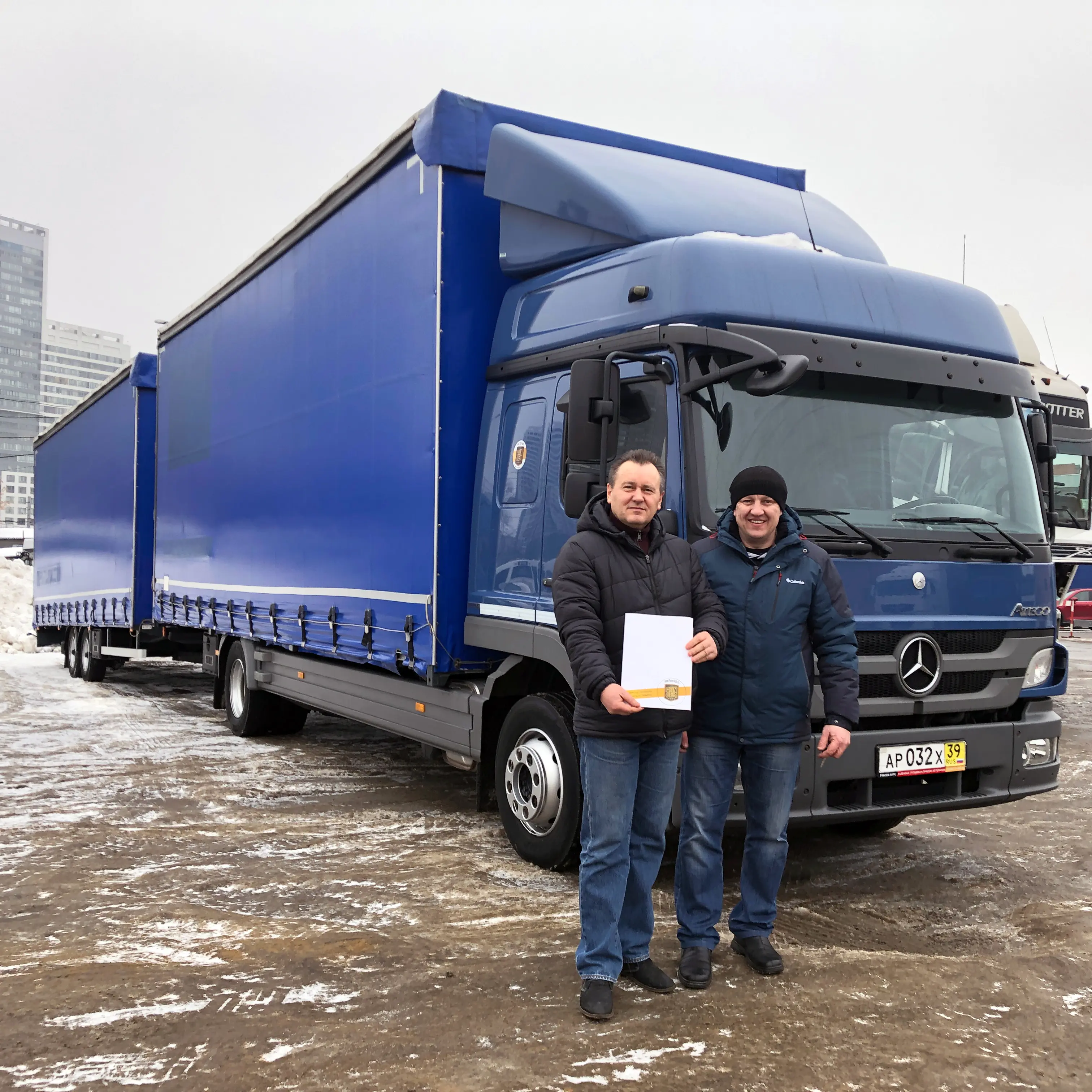 Фотография покупателя Mercedes Atego 1224 автопоезд, г. Смоленск - регион отгрузки