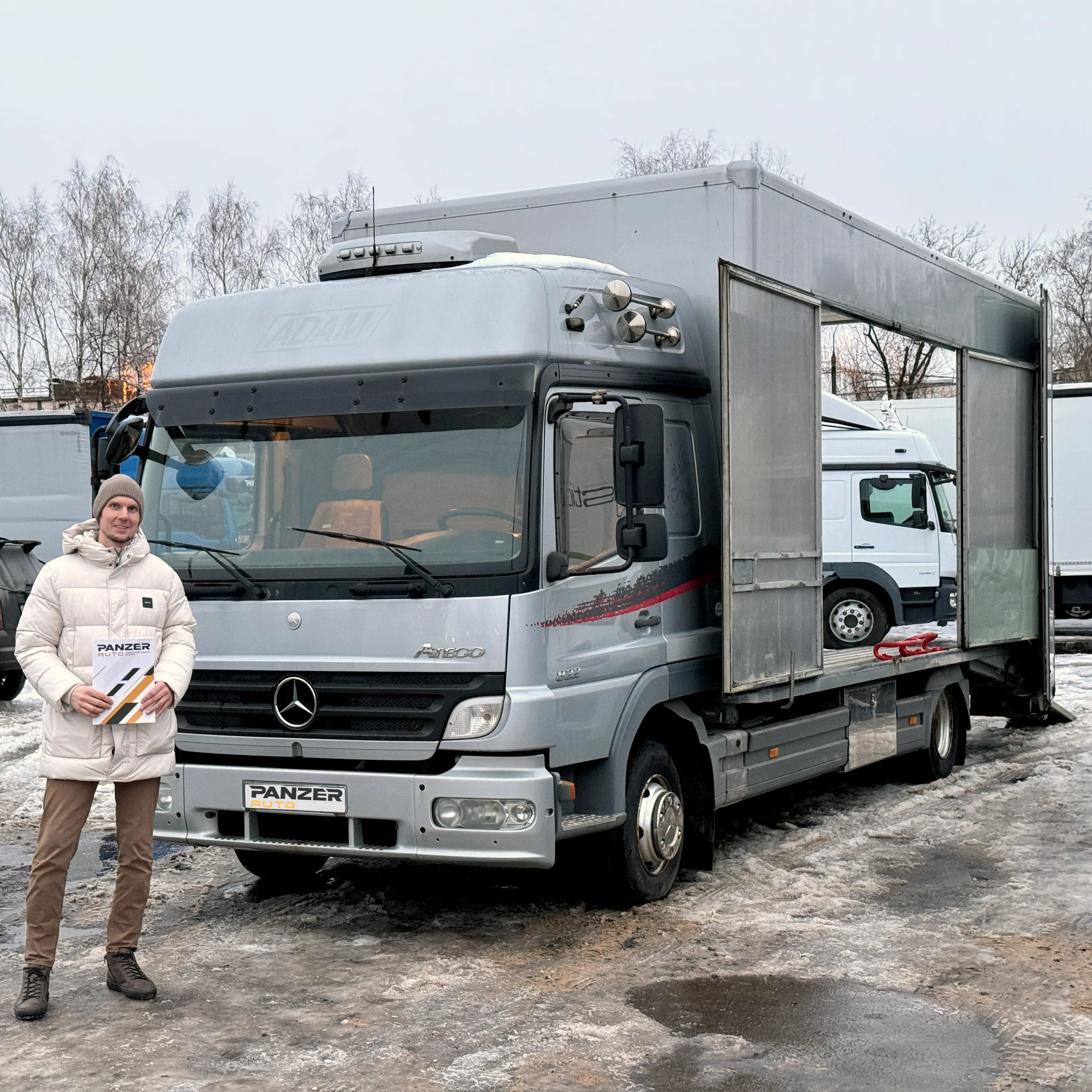 Фотография покупателя Mercedes Atego 822 крытый автовоз, г. Москва - регион отгрузки