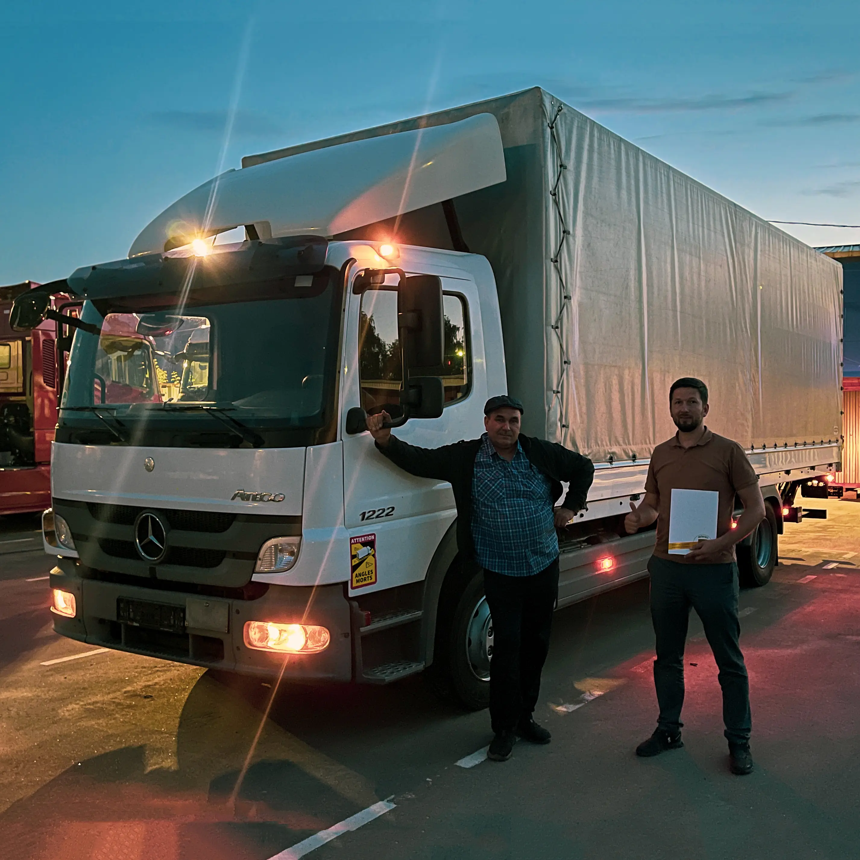 Фотография покупателя Mercedes Atego 1222 борт-тент, г. Чебоксары - регион отгрузки