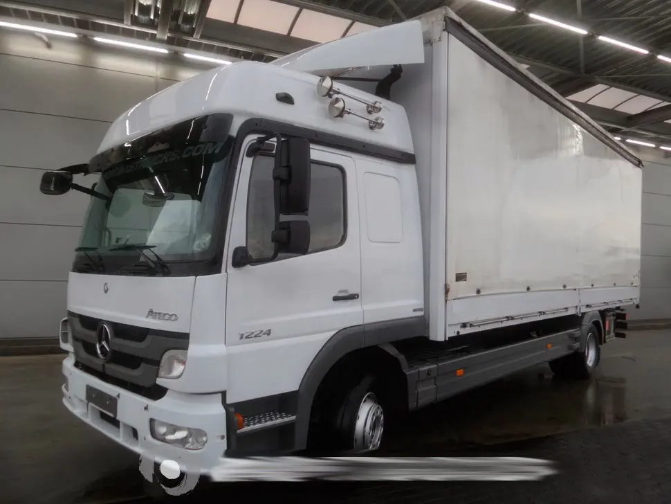 Mercedes Atego 1224 L, 2013г, штора-борт 48м3 + ворота, все загрузки - фото