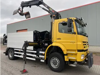 Mercedes-Benz Axor 1824 борт-тент 47м3 с краном-манипулятором Effer 100/3S, 2011г - фото