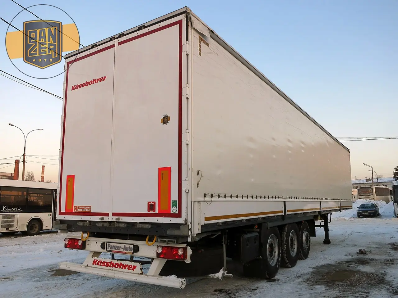 Kassbohrer XS, полуприцеп шторно-бортовой 91м3, 2015 г, оси SAF на коробах - фото 8