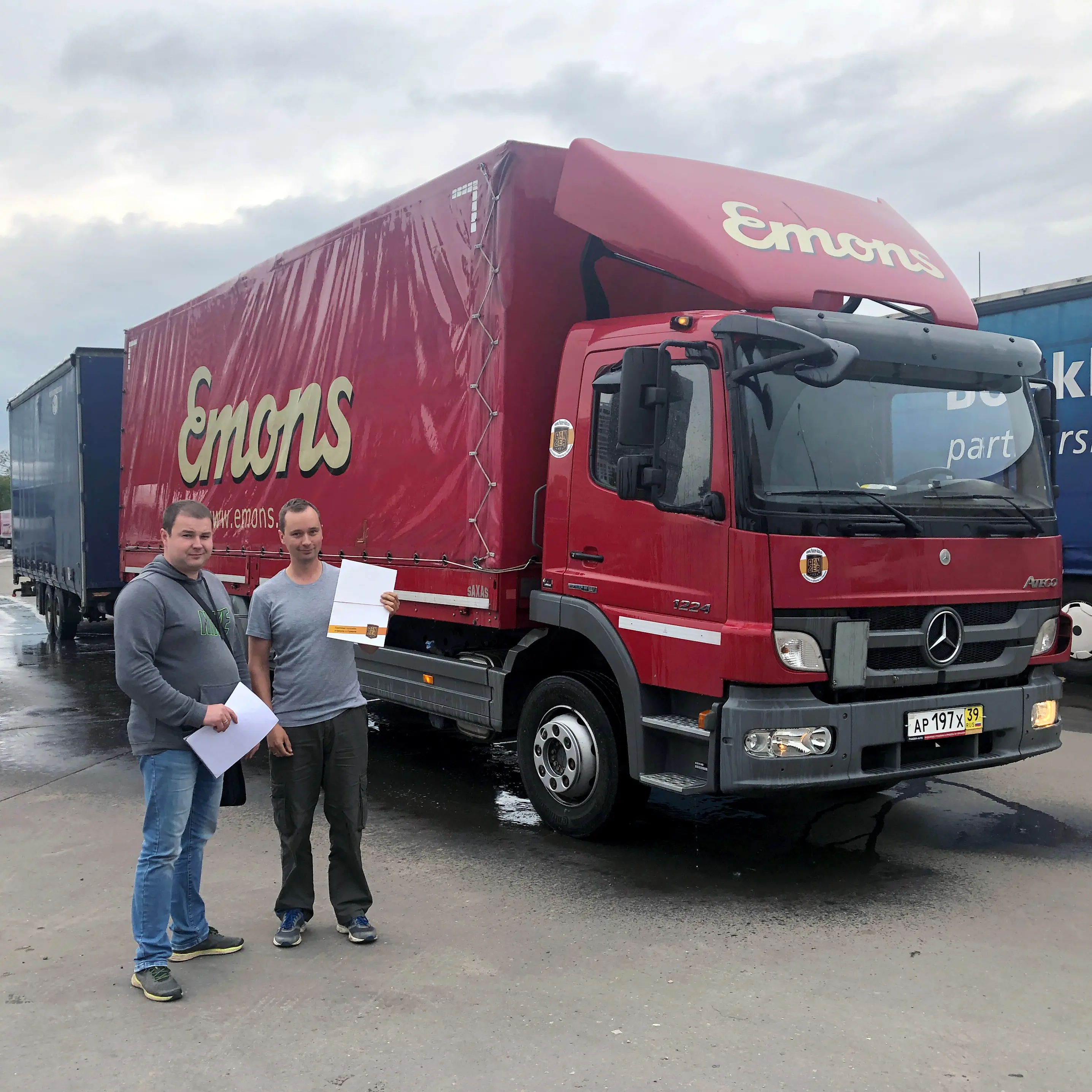 Фотография покупателя Mercedes Atego 1224 + Fliegl тентованные, г. Ярославль - регион отгрузки