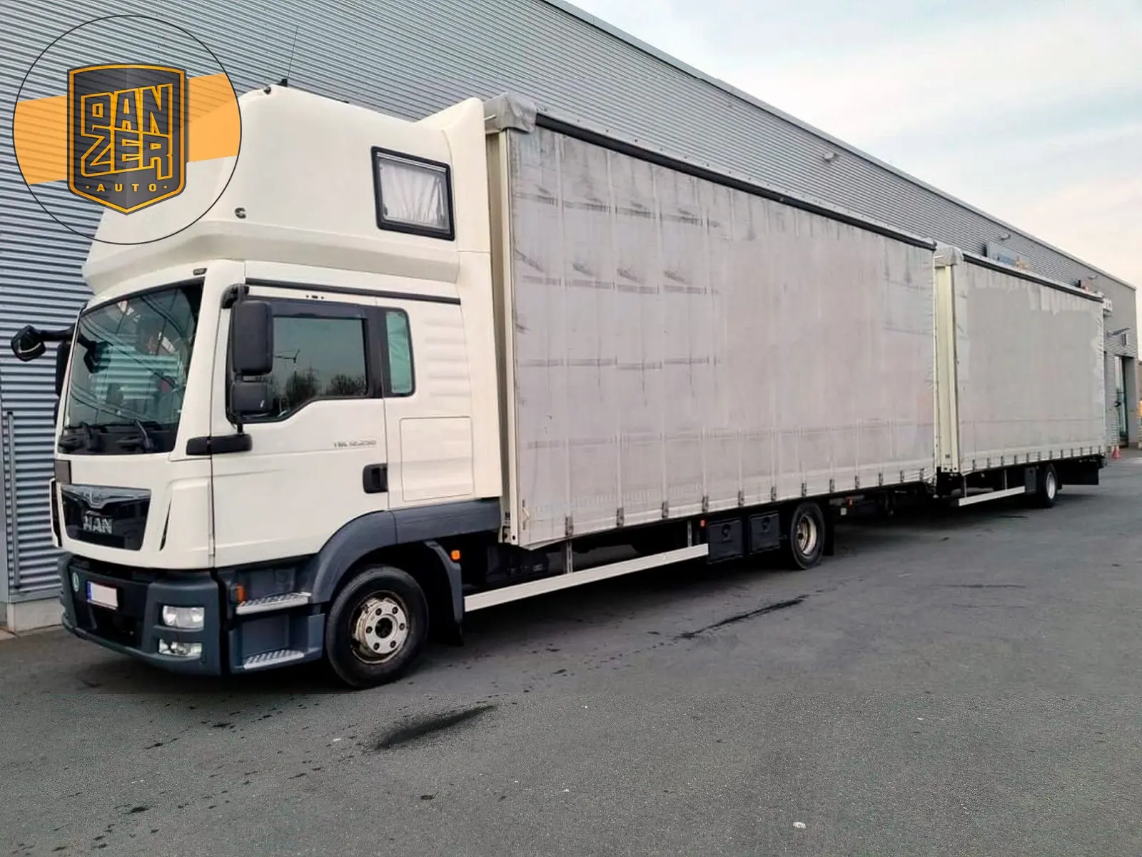 Автопоезд 120 кубов штора с воротами, МАН ТГЛ 12.250, 2016 год, без ПЛАТОНа, без пробега по РФ - фото