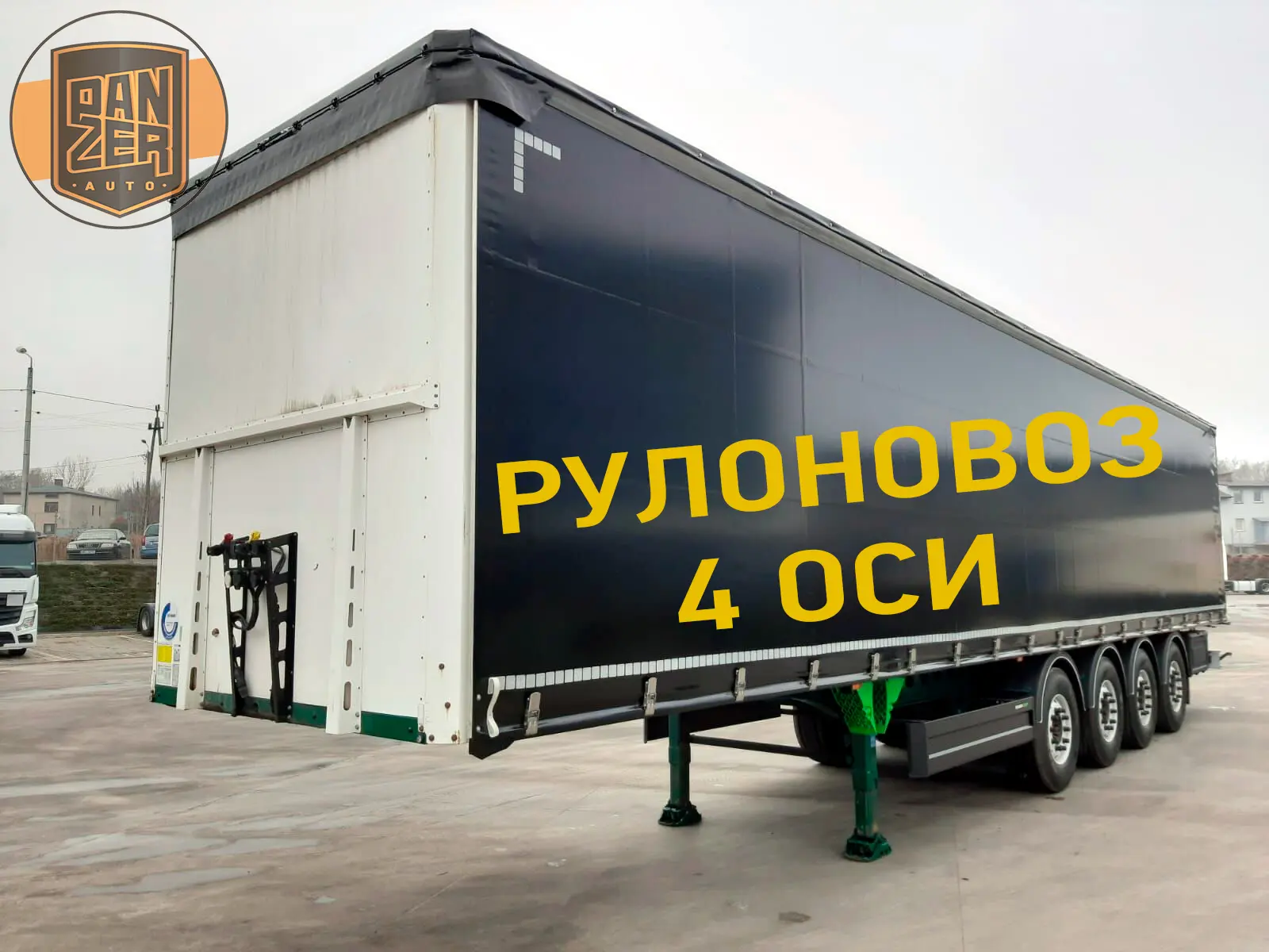 Шторный полуприцеп рулоновоз Berger, 4 оси, г/п 46 тонн