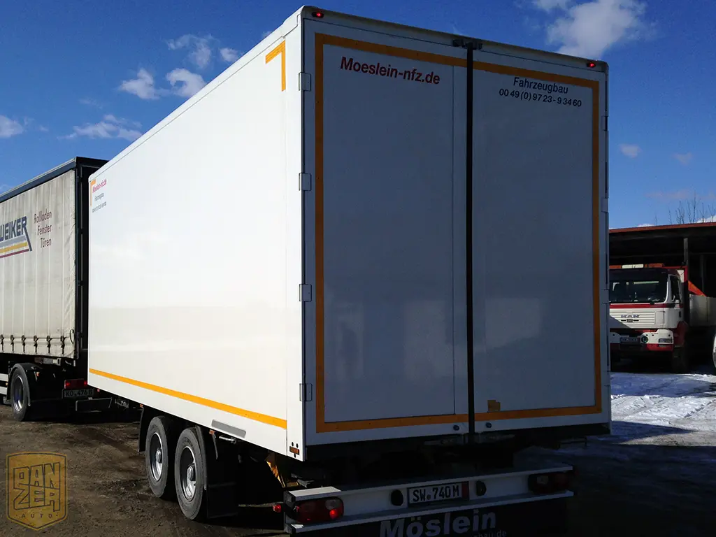 Tang ZP 107, прицеп-тандем 38м3 фургон, сквозная загрузка, верхний зацеп, регулируемое по высоте дышло - фото