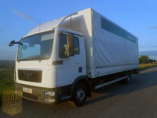 MAN TGL 12.250 BL, борт-тент 44м3, гидролифт, 3 места, 53тыс.км - фото