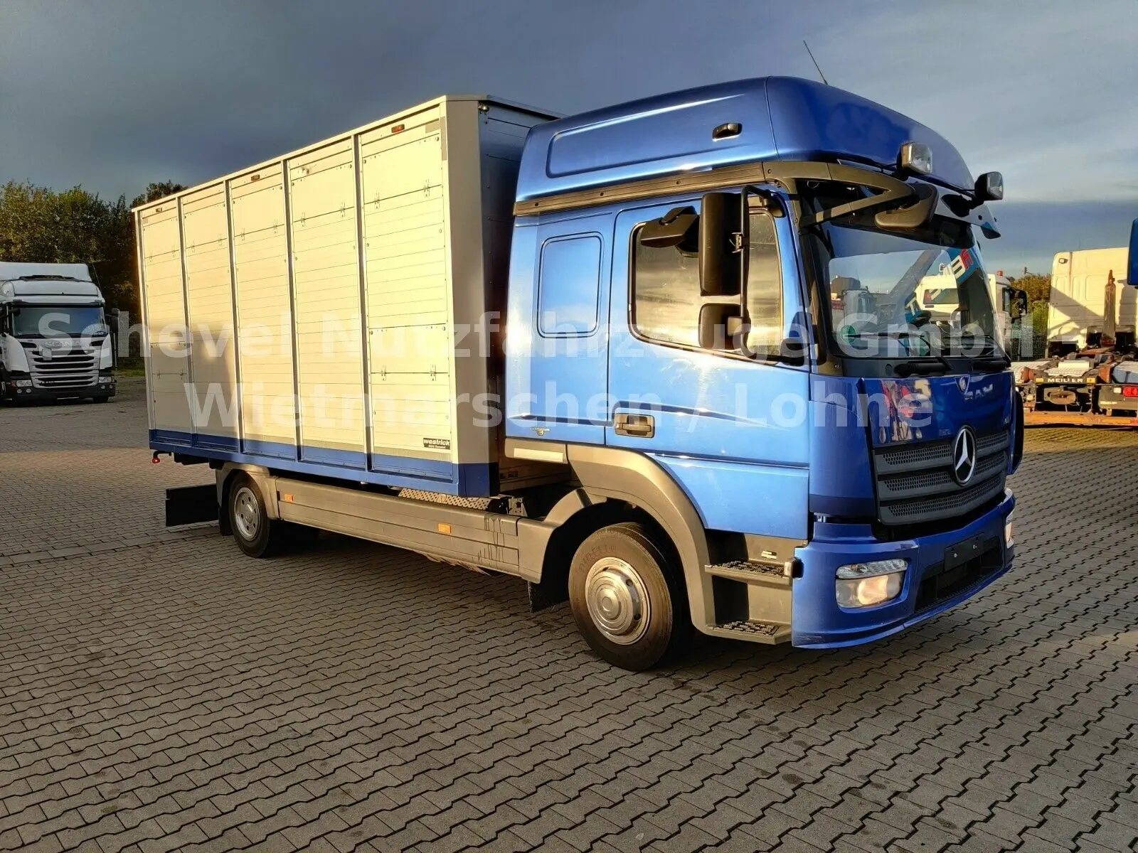 Грузовик для перевозки животных Mercedes Atego 1023, 2014 год, алюминиевый скотовоз 28 м3 - фото 9