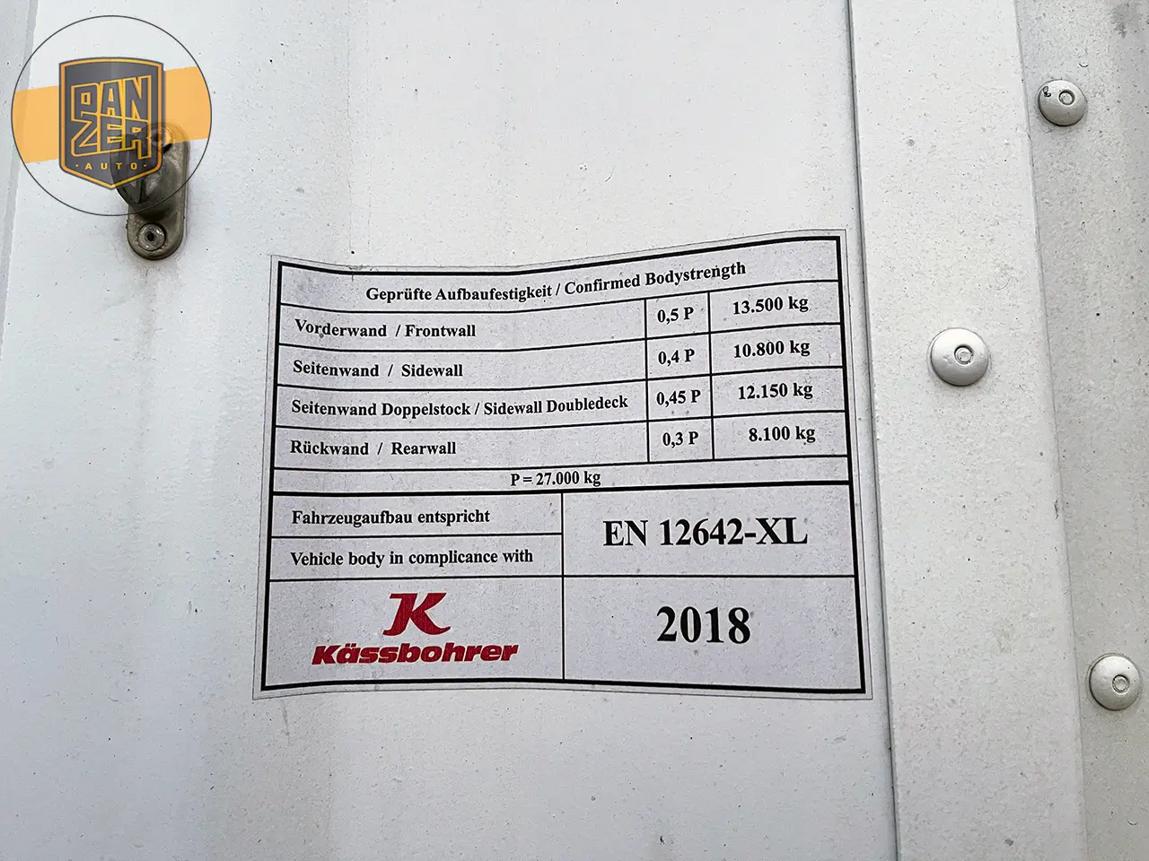 Kassbohrer XS, полуприцеп штора-борт 91м3, 2018 год, подъемная ось, состояние нового - фото 24