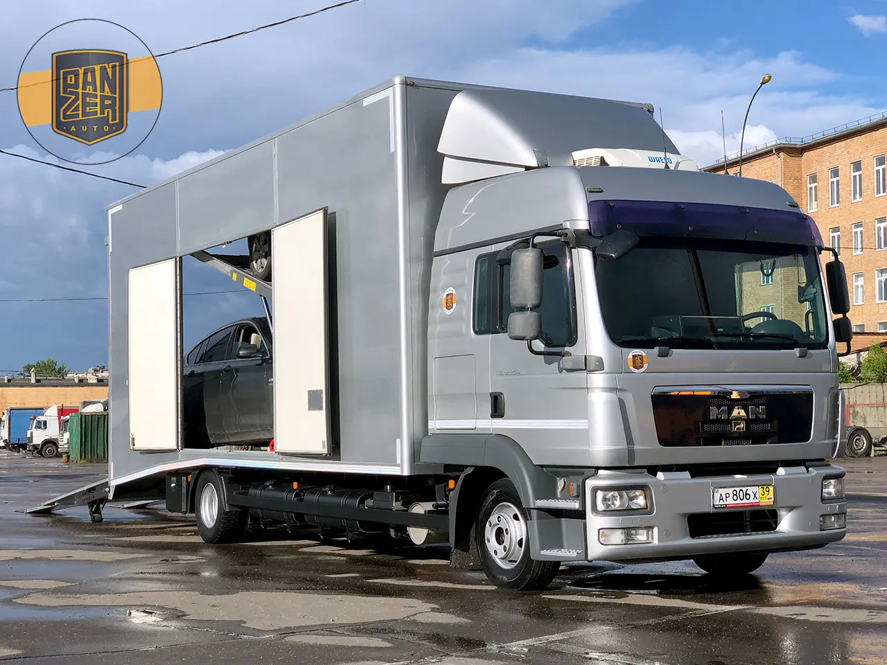 Автовоз крытый на 2 авто, MAN TGL 12.250 BL, 2013 год - фото