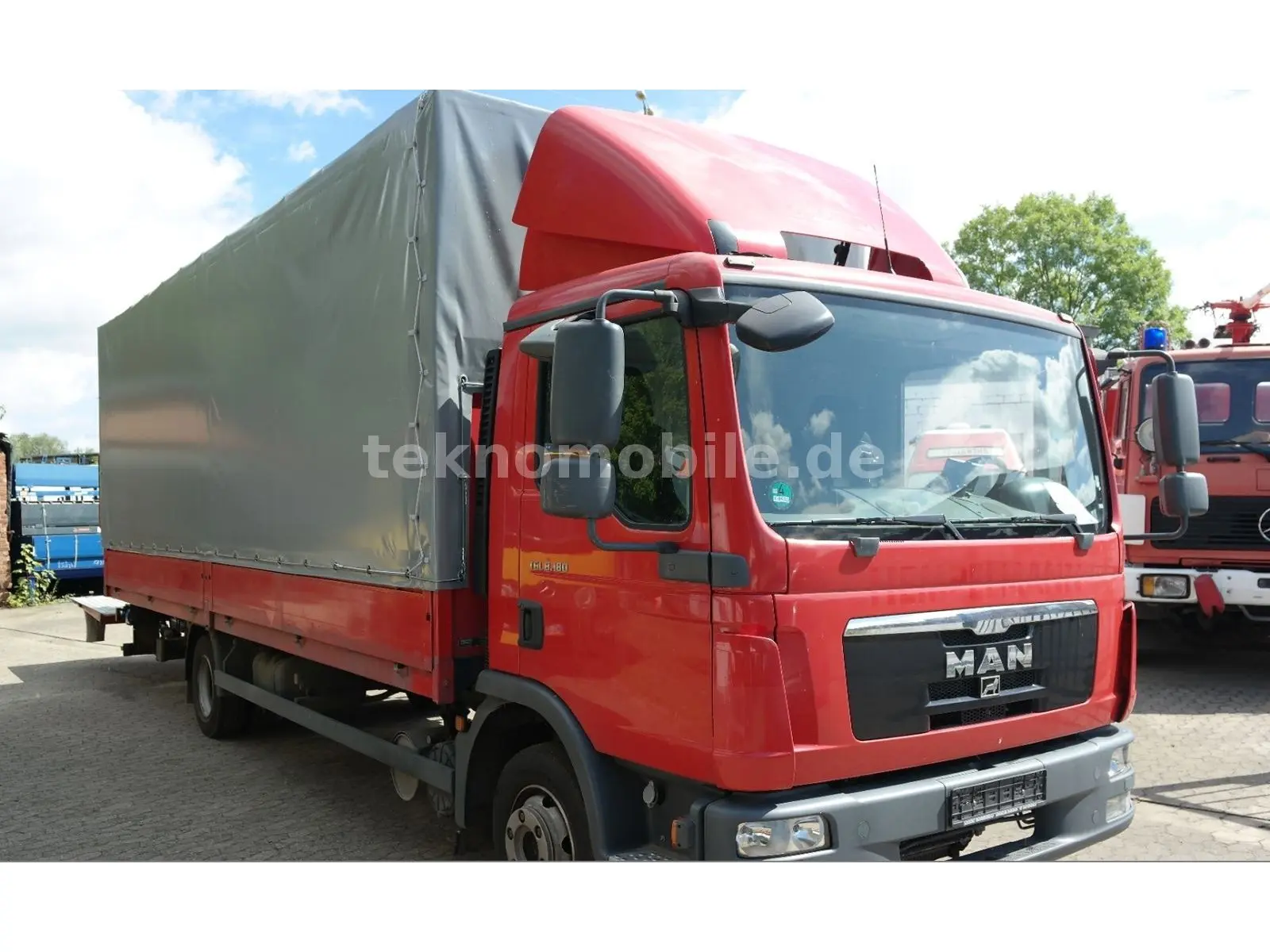 MAN TGL 8.180 BL, борт-тент, длина 7.2м, гидролифт,  без пробега по РФ - фото 5