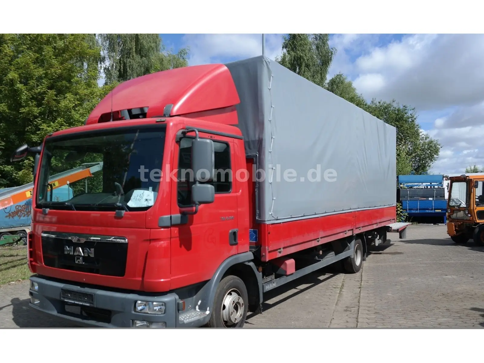 MAN TGL 8.180 BL, борт-тент, длина 7.2м, гидролифт,  без пробега по РФ - фото