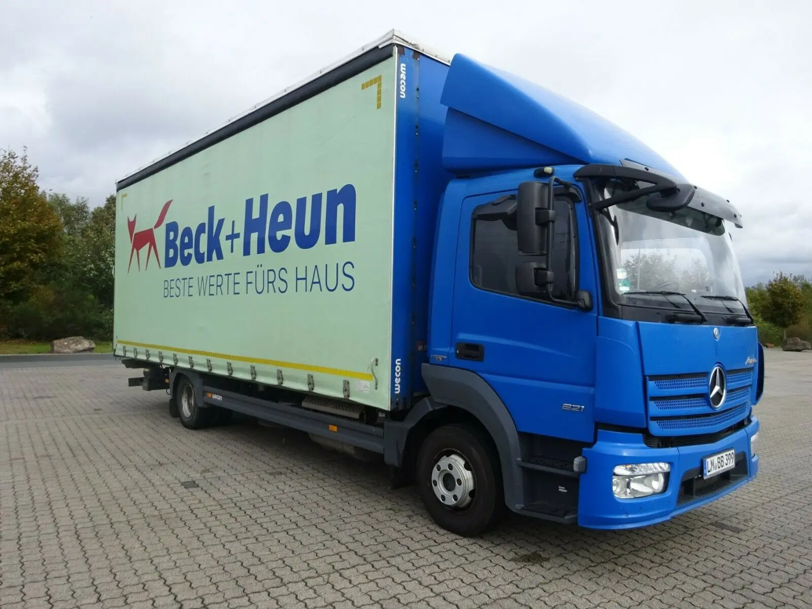 Mercedes Atego 821 L, 2014 год, штора 48 кубов с гидробортом, сдвижной верх, без пробега по РФ - фото 8