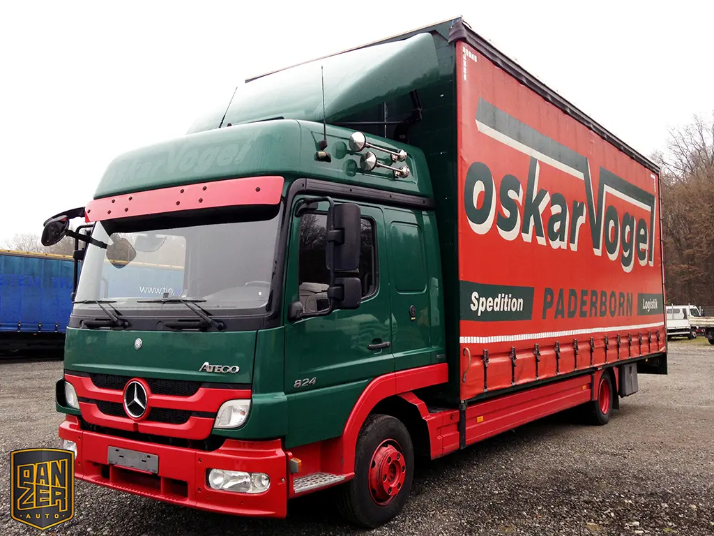 Mercedes Atego 824, штора 58м3, длина 7.5м, 2 спальника, без пробега по РФ - фото