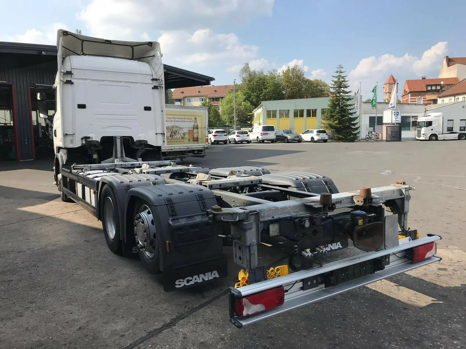 BDF контейнеровоз Scania R450, 2017 год, 6х2, кабина Highline - фото