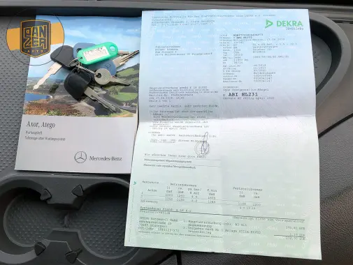Мерседес Атего 1224, 05/2014 год, штора-борт 47 м3, ворота, 2 спальника - фото 20
