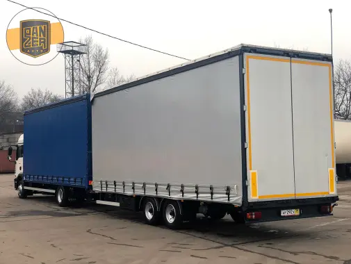 Автопоезд шторный MAN TGM 12.250 + прицеп, 03/2013 год, г/п 13 тонн - фото