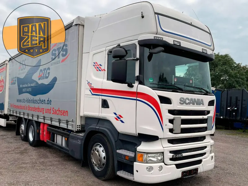Грузовик тентованный Scania R 450, 2015 год | photo 0