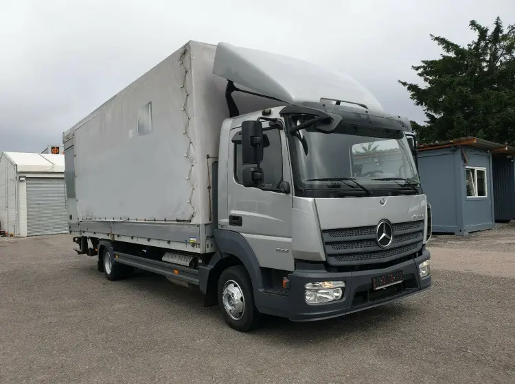 Mercedes Atego 823 L, 2015 год, борт-тент 45 м3 с боковой дверью, гидроборт, без пробега по РФ - фото 7