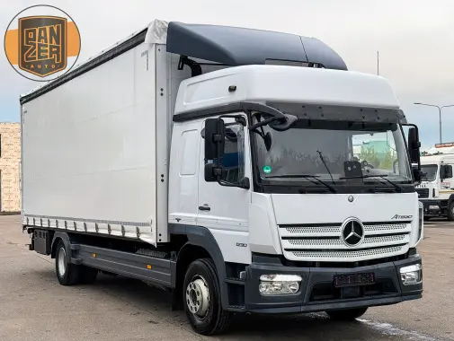 Mercedes-Benz Atego 1230, 2018 год, штора 50 м3, гидроборт, 2 спальника