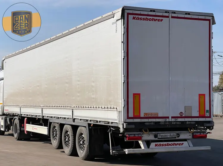 Kassbohrer XS, полуприцеп штора-борт 91м3, 2018 год, подъемная ось, состояние нового - фото
