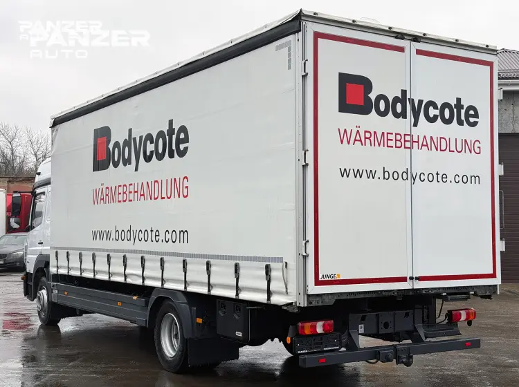 Mercedes Atego 1230, 2019 год, штора 46 кубов, ворота - фото