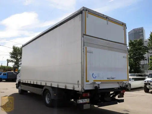 Mercedes-Benz Atego 1229L, 2012г, штора 48м3, гидролифт, 2 спальника - фото 9