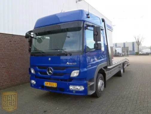 Mercedes-Benz Atego 1229L, автовоз, аппарели, лебедка, спальник, г/п 8т, состояние нового - фото