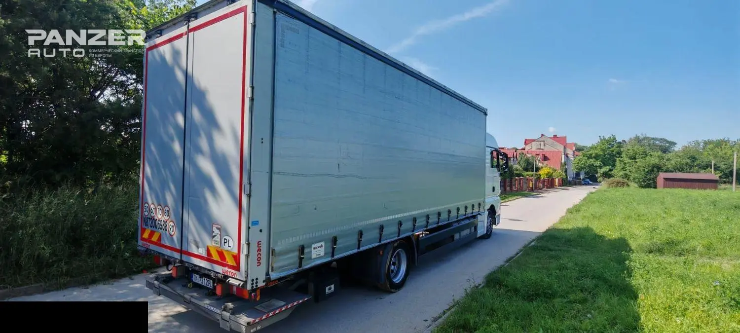 Грузовик MAN TGX 18.360, 2019 год, 10 тонник, кузов с тентом куб, гидроборт - фото 4
