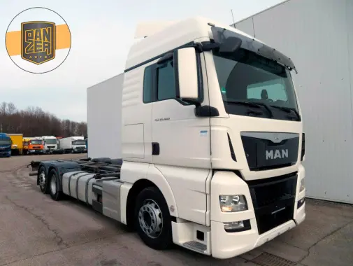 MAN TGX 26.480 контейнеровоз низкорамник БДФ из Германии, 2015 г, кабина XLX, г/п 16т - фото