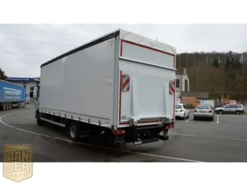 DAF LF 45.210, новый, полная штора 42 м3, все загрузки, 2014г, гидролифт Dautel DL 2000 кг, спальник - фото