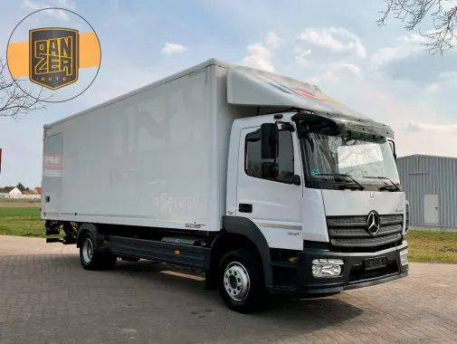 Фургон Mercedes Atego 1221 L, 2015 год, боковая дверь, 18 палет, гидролифт, без пробега по РФ - фото