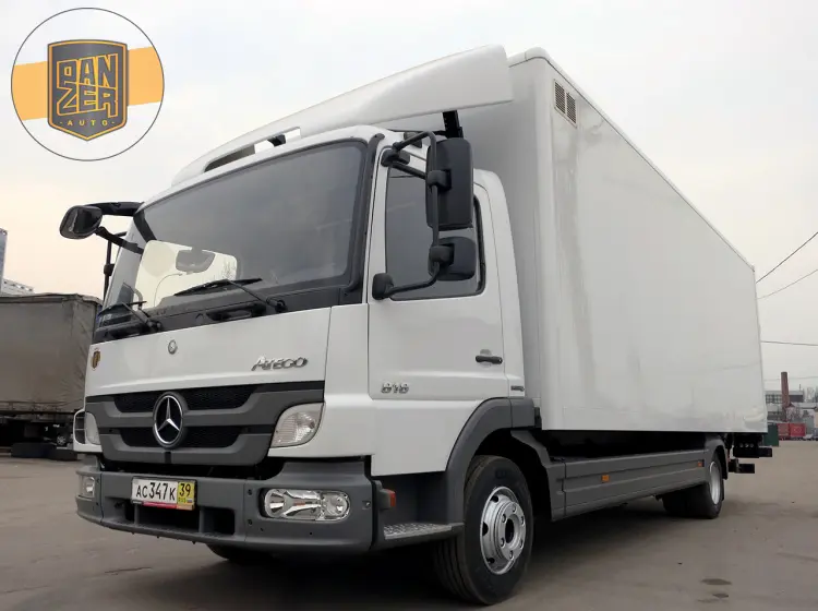 Mercedes Atego 818 L, изотермический фургон 7.3 м, 2012 г, гидроборт - фото