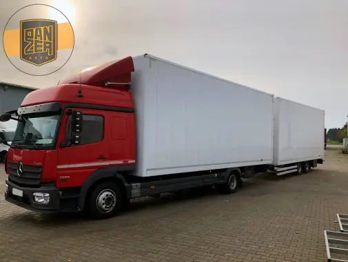 Автопоезд фургон 115 м3, Mercedes Atego 1227 L, 2016 год, г/п 11 тонн - фото