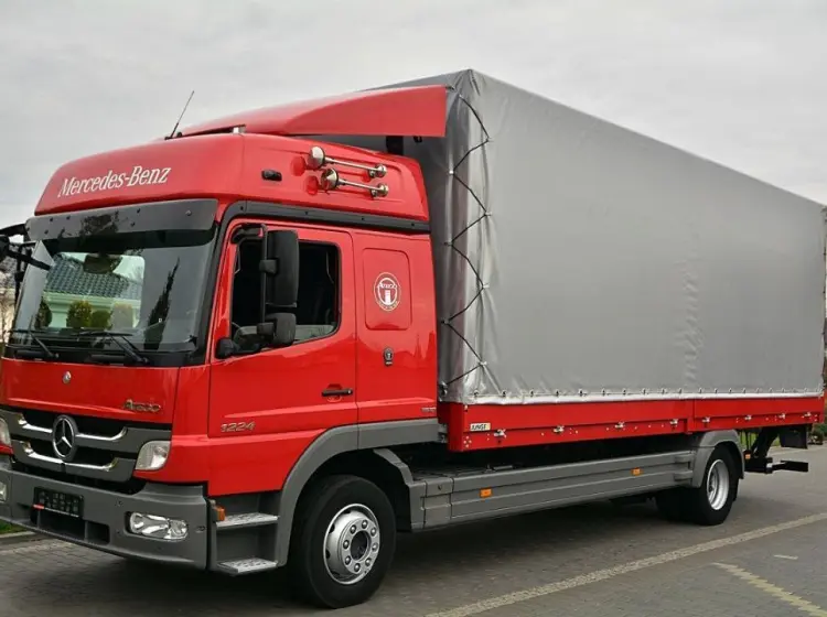 Mercedes Atego 1224 L, борт-тент, длина 7.2м, гидролифт, без пробега по РФ - фото