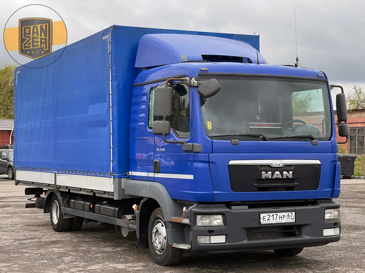 MAN TGL 8.180 BL, 2013 год, борт-тент 36 кубов, пневмоподвеска - фото
