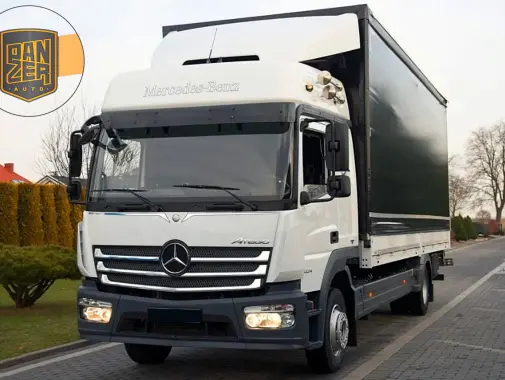 Mercedes Atego 1224 L нового поколения, 2015 год, штора-борт 50 м3, гидролифт, высокая кабина - фото