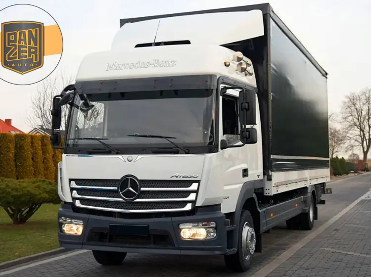 Mercedes Atego 1224 L нового поколения, 2015 год, штора-борт 50 м3, гидролифт, высокая кабина - фото