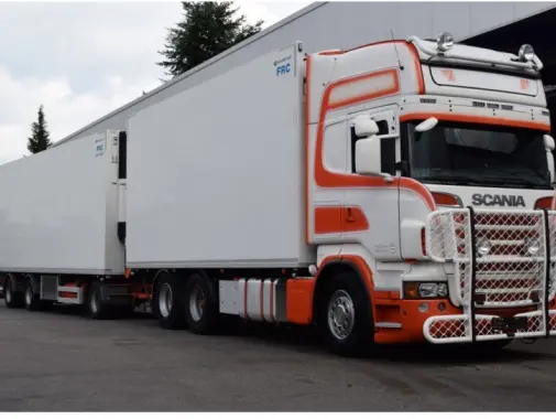 Автопоезд рефрижератор Scania R730 + Schmitz, 110м3, 2012г, общая г/п 31т. - фото