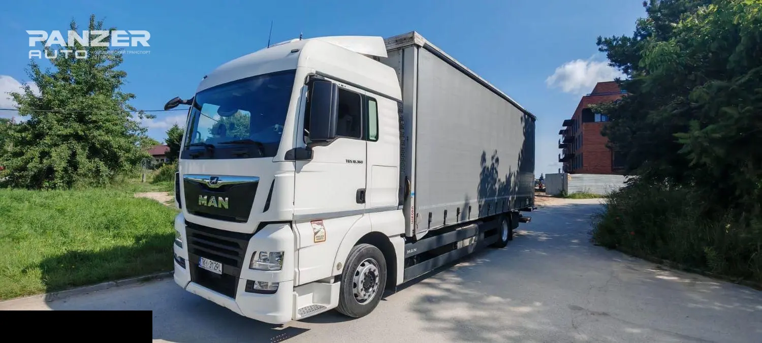 Грузовик MAN TGX 18.360, 2019 год, 10 тонник, кузов с тентом куб, гидроборт - фото 3