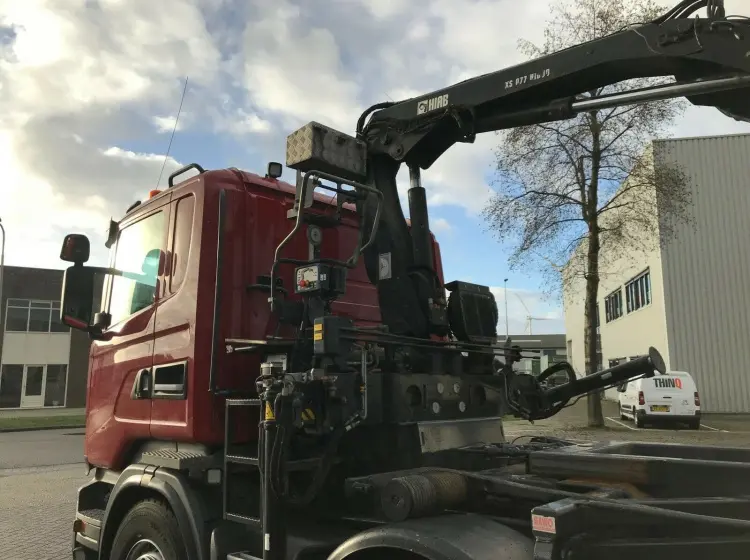 Мультилифт ломовоз Scania R 410, 8х2, 2014 год, манипулятор Hiab - фото 14