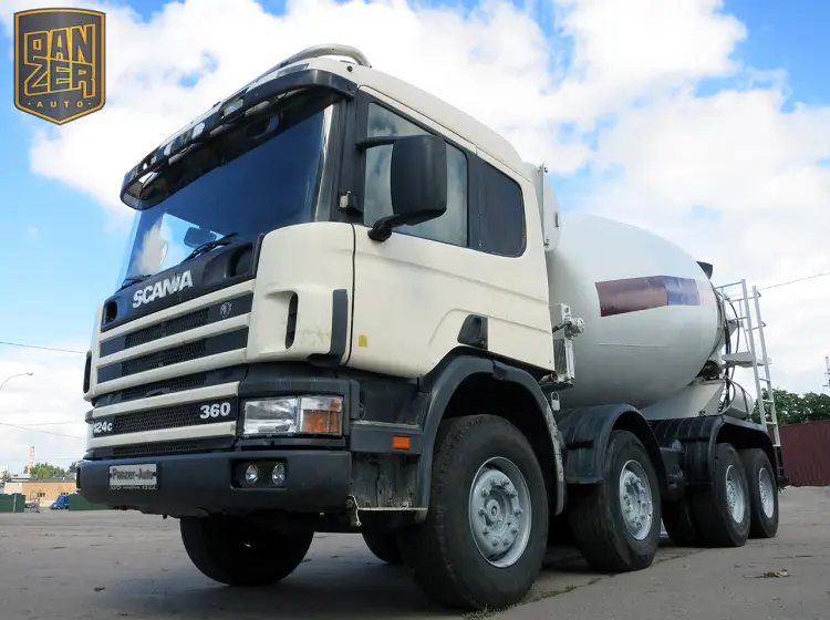 Автобетоносмеситель Scania 124C, 8х4, 10 кубов, спальник - фото 8