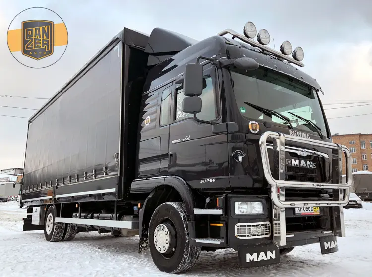 MAN TGM 12.290 BL, 2014 год, штора-борт 51м3, ворота - фото 8