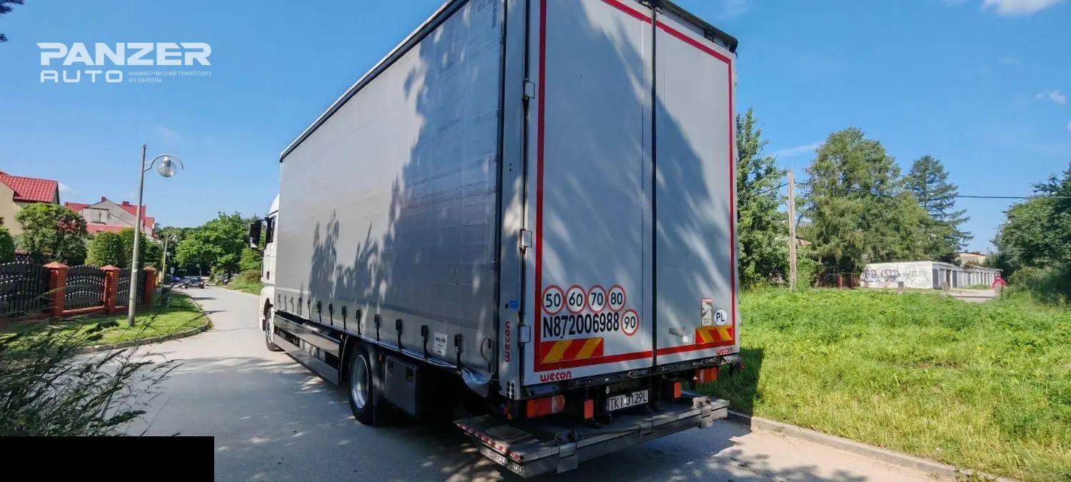 Грузовик MAN TGX 18.360, 2019 год, 10 тонник, кузов с тентом куб, гидроборт - фото