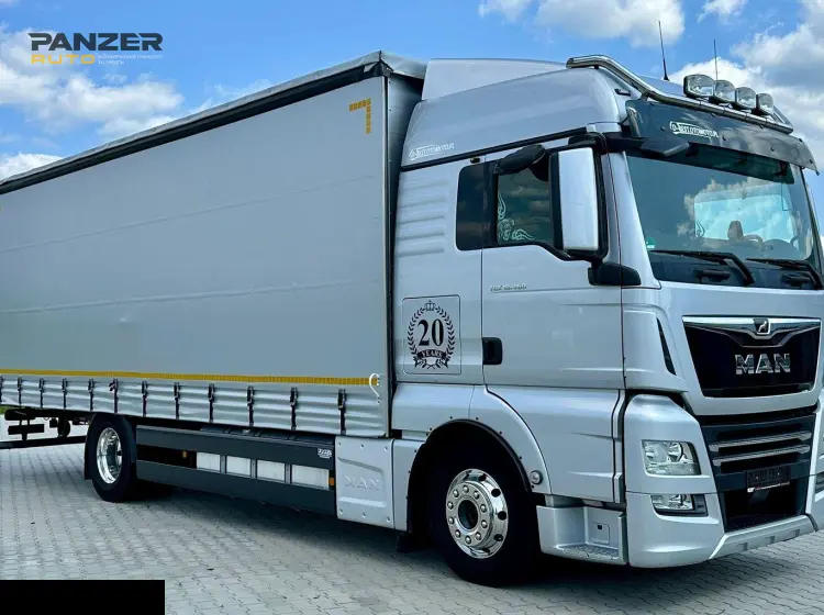 MAN TGX 18.460, 2019 год, десятитонник, тентованный м3 с воротами - фото